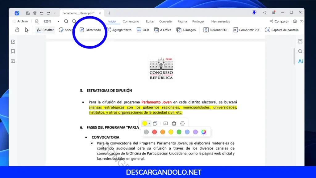 PDNob, editor de pdf.
