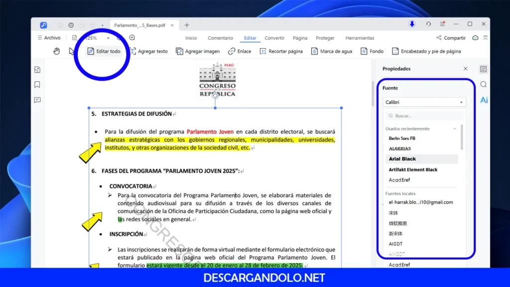 PDNob, editor de pdf.