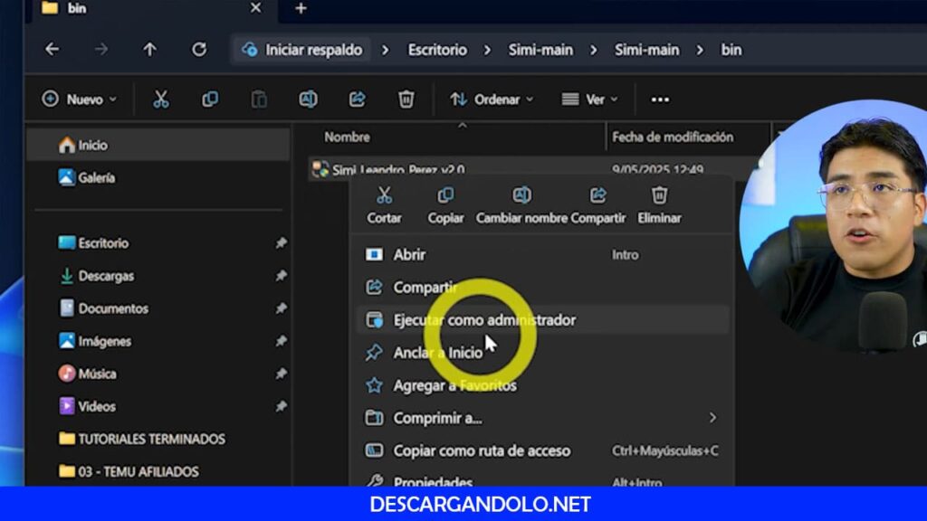 Ejecutar Simi como administrador.