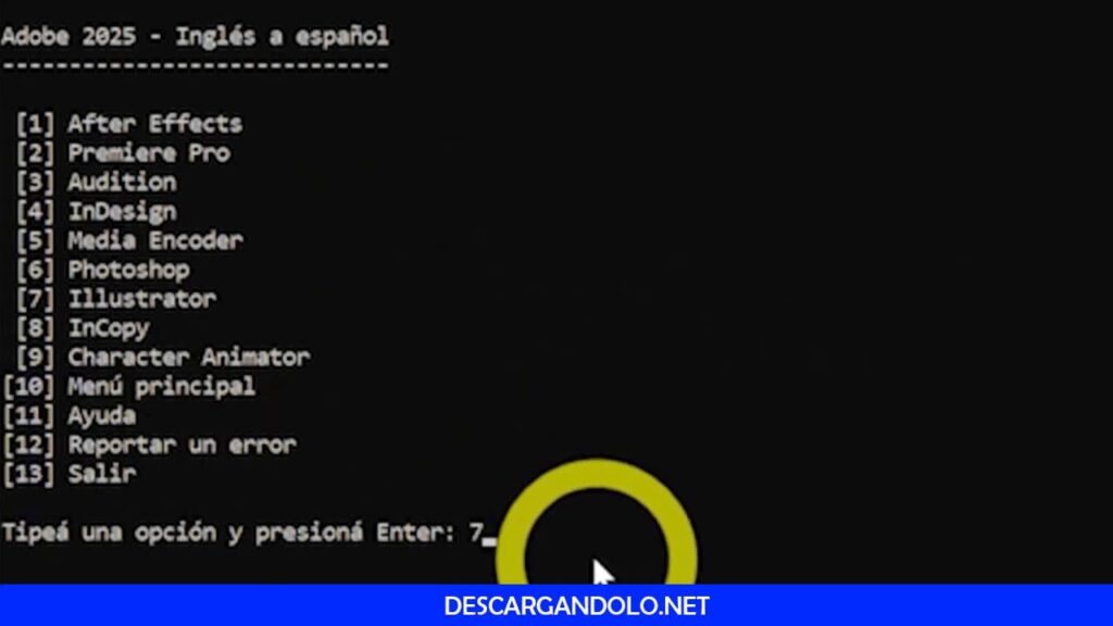 Programas de adobe 2025 que permiten cambiar el idioma.