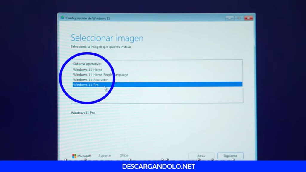 Ventana de configuración de Windows 11